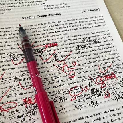 白雪S1软头书法笔高密度笔头学生练字笔直液式签字笔批改打勾红笔