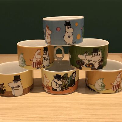 姆明圆盅moomin亚美陶瓷布丁碗