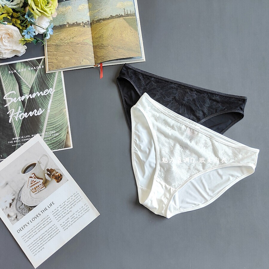 黑白色包臀三角裤网纱薄冰丝高腰