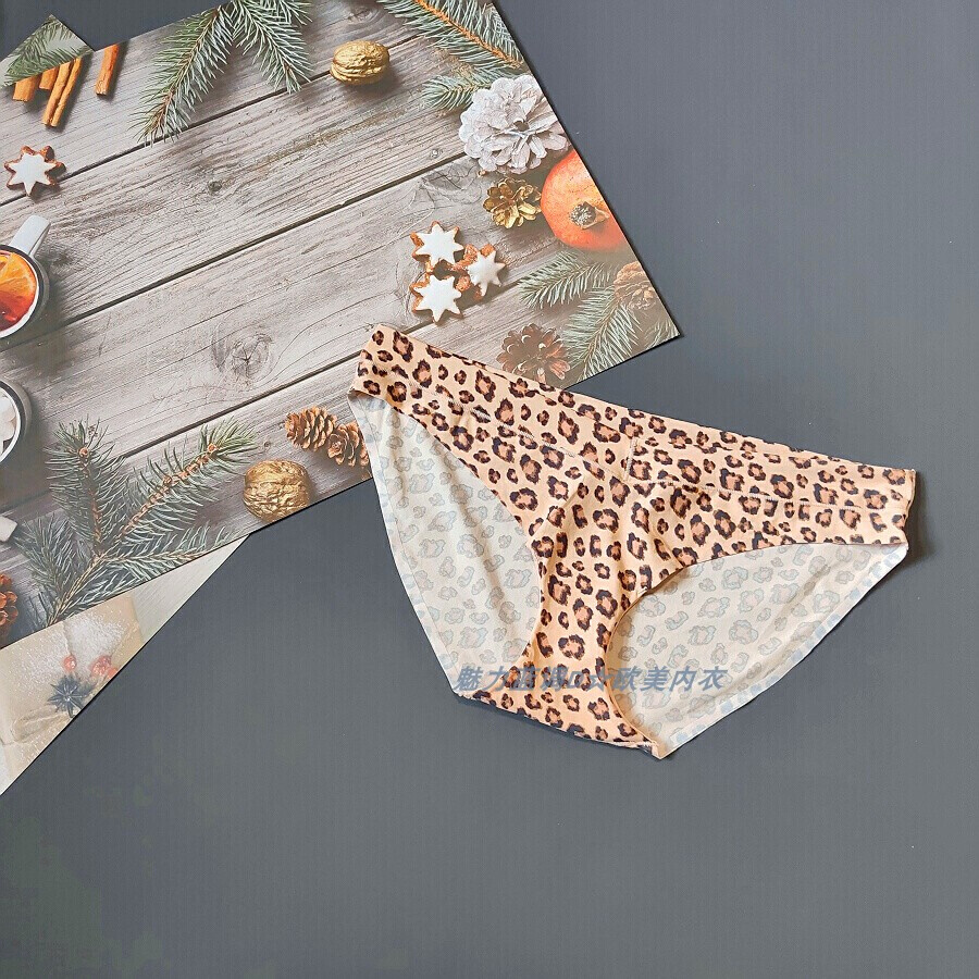 三135-150斤中东RED棕黄色豹纹哑光徕卡舒适低腰女窄边包臀三角裤