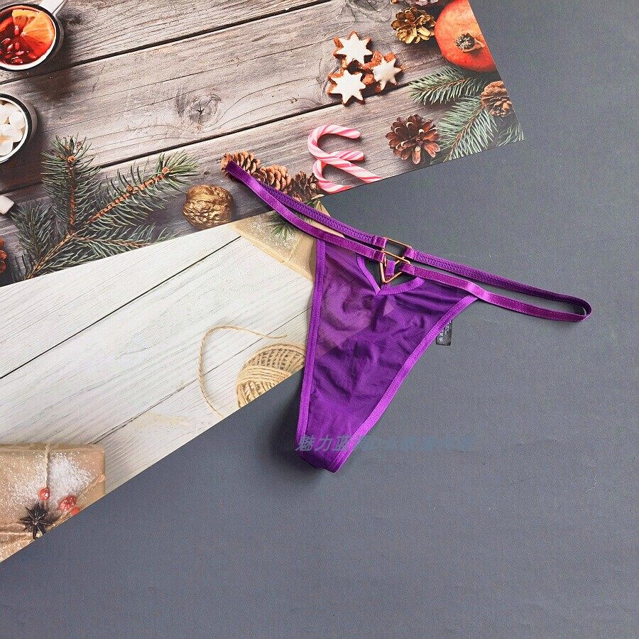 三110-150斤美国NOVA深紫色透视蕾丝性感T裤低腰女金属细带丁字裤,女士内衣/男士内衣/家居服,女丁字裤,淘宝优惠券,粉丝福利购,淘宝优惠卷