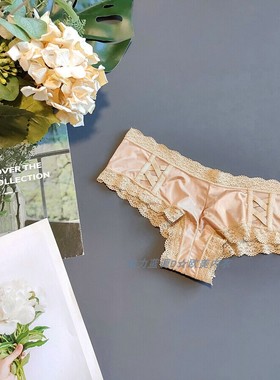 三 85-125斤 尾货PNK亲肤色珠光丝绒冰丝低腰女平角裤Boyshorts