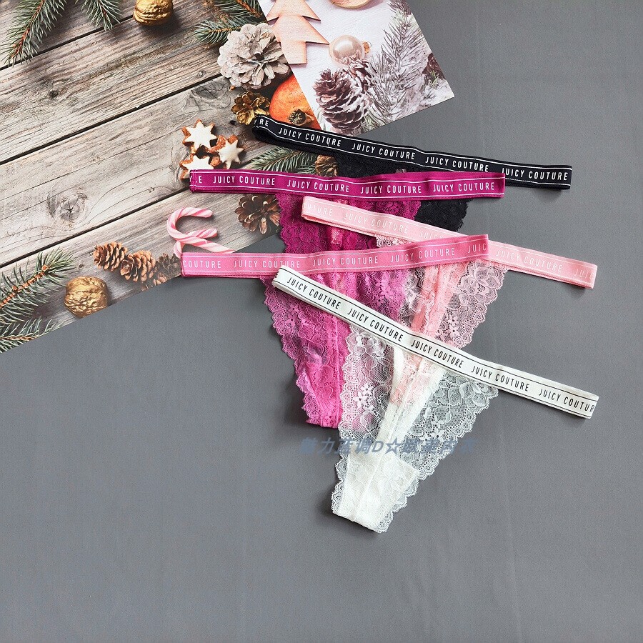 三110-160斤美国JC透明性感镂空蕾丝低腰女T裤细带丁字裤Gstrings