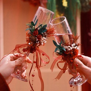 顺便买卖结婚敬酒杯新人香槟杯高脚杯婚礼创意diy材料包鸡尾酒杯