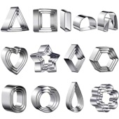 33件套软陶粘土不锈钢切模几何形切割模具压模首饰耳饰手工制作