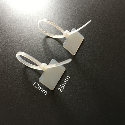 4x150mm 250根标牌标记尼龙扎带标记号牌束线带黑白色