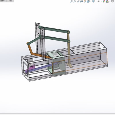 232.下压和推进机构solidworks2020模型带约束和运动仿真参数