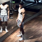 打底衫 破冰美式 纯棉健身背心男重磅塑形运动休闲无袖 篮球衣坎肩夏