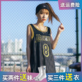 湖人队科比纪念款 前8后24号球衣黑曼巴篮球服詹姆斯上身篮球背心