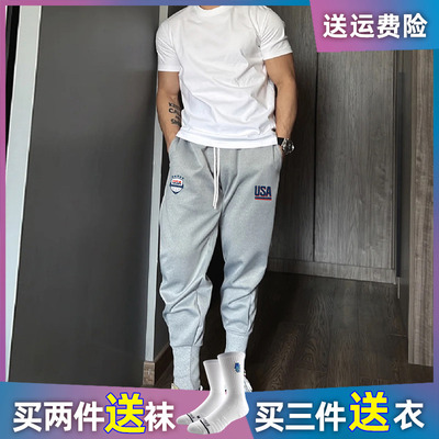 USA美国队春夏加厚美式运动卫裤