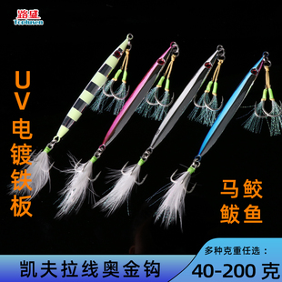 路盛电镀铁板海船钓马鲛刀鲅鱼速沉铁板40g50g60克130烟仔海狼饵