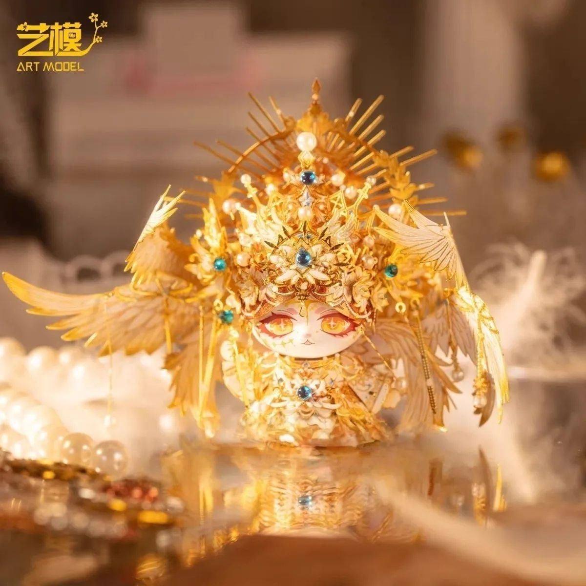 艺模喵之城天使恶魔金属模型手工摆件点翠凤冠女帝摆件情人节礼物