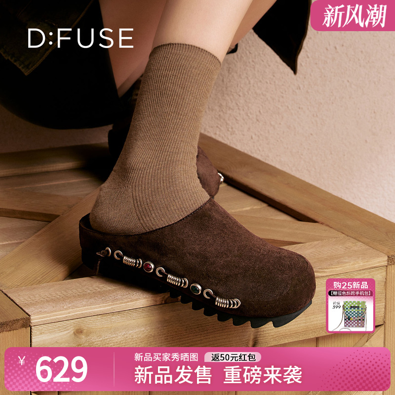 复古一脚蹬拖鞋勃肯拖鞋休闲鞋