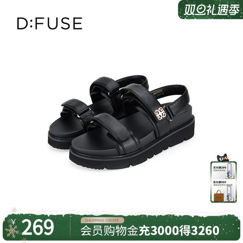 轻便度假风厚底凉鞋女