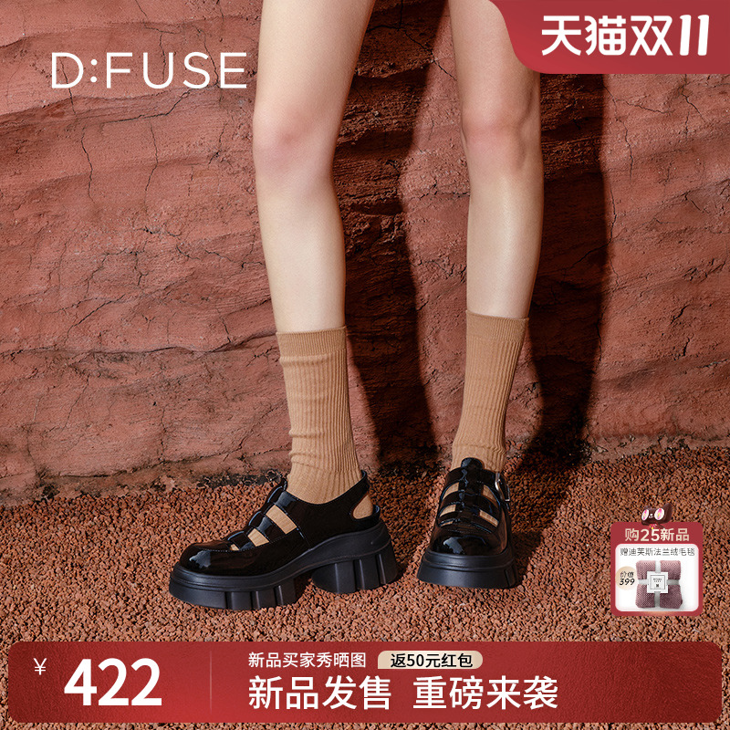Dfuse2025春季透气休闲凉鞋复古风增高罗马凉鞋