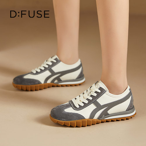 迪芙斯百搭休闲厚底德训鞋女