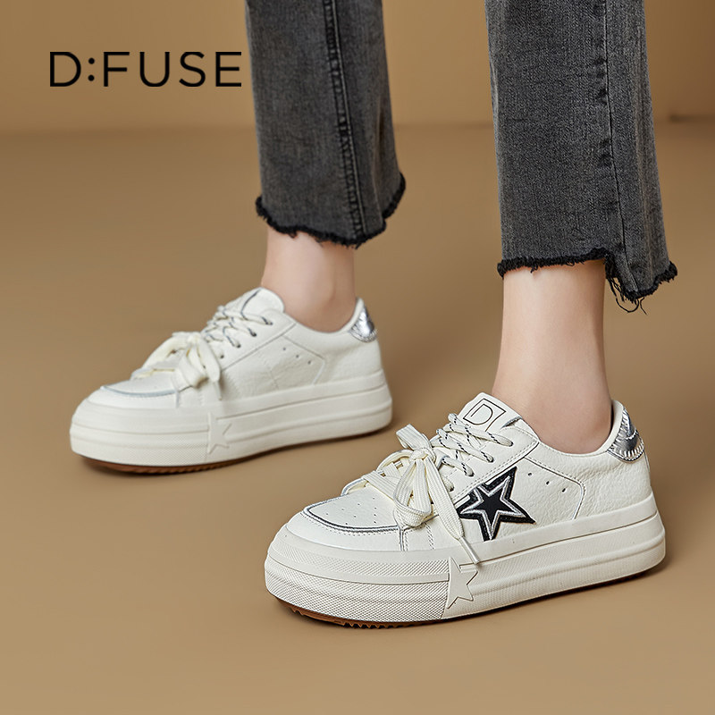 Dfuse迪芙斯新款复古星星板鞋女
