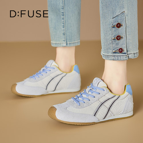 迪芙春季爆款多巴胺复古风德训鞋