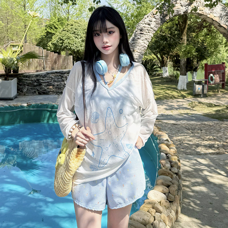 分体泳衣女大码高级感比基尼四件套微胖mm200斤遮肉显瘦温泉运动