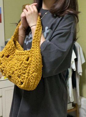阿林handmade小众创意钩针腋下包材料包