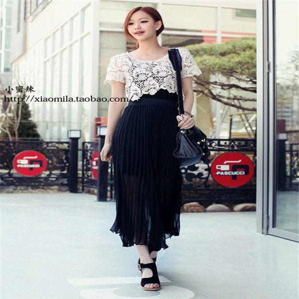 长款女钩花镂空马甲勾花蕾丝套头钩花短袖罩衫针织衫韩版背心春夏