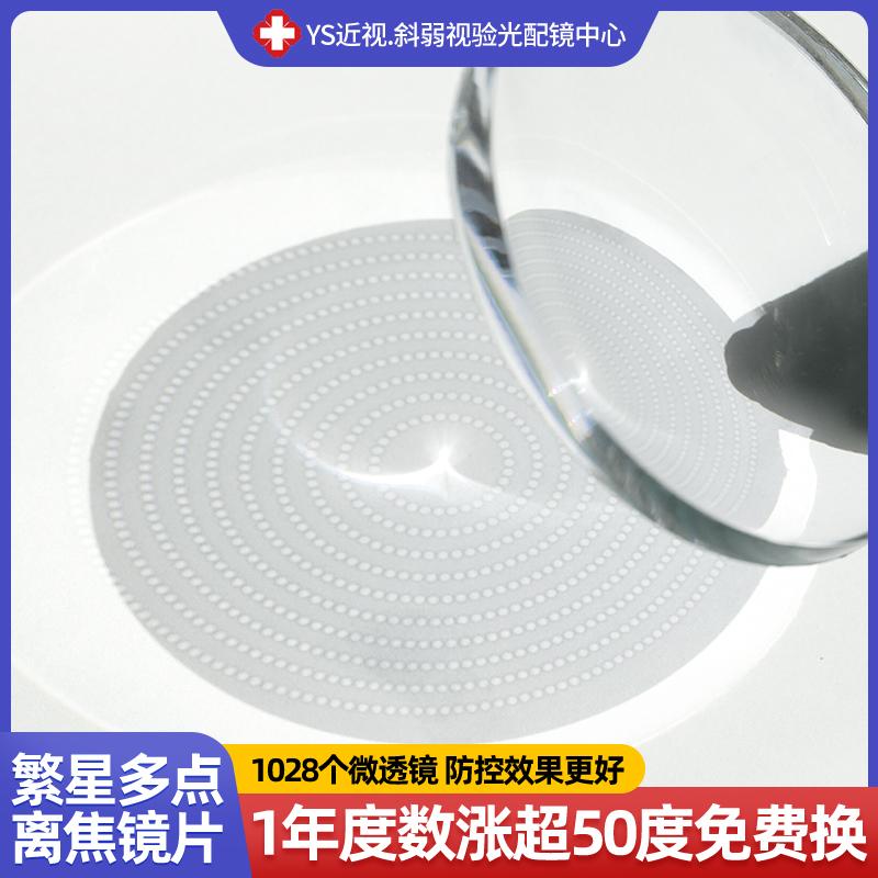 青少年学生近视眼镜多点离焦近视镜片缓解儿童近视增长近视散光