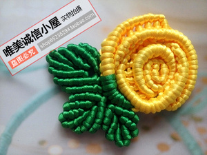 绳结中国结玫瑰花花样特色手工艺手编挂件制品