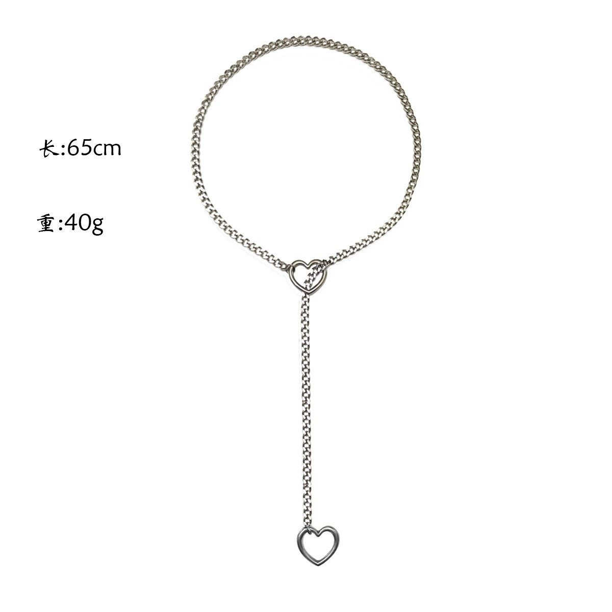 简约潮人朋克个性男女链条桃心项链百搭金属复古嘻哈定情信物欧美,饰品/流行首饰/时尚饰品新,链条,淘宝优惠券,粉丝福利购,淘宝优惠卷