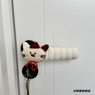防撞房门拉手帽子小狗小熊门把手保护套卧室门小熊帽子小狗门把手