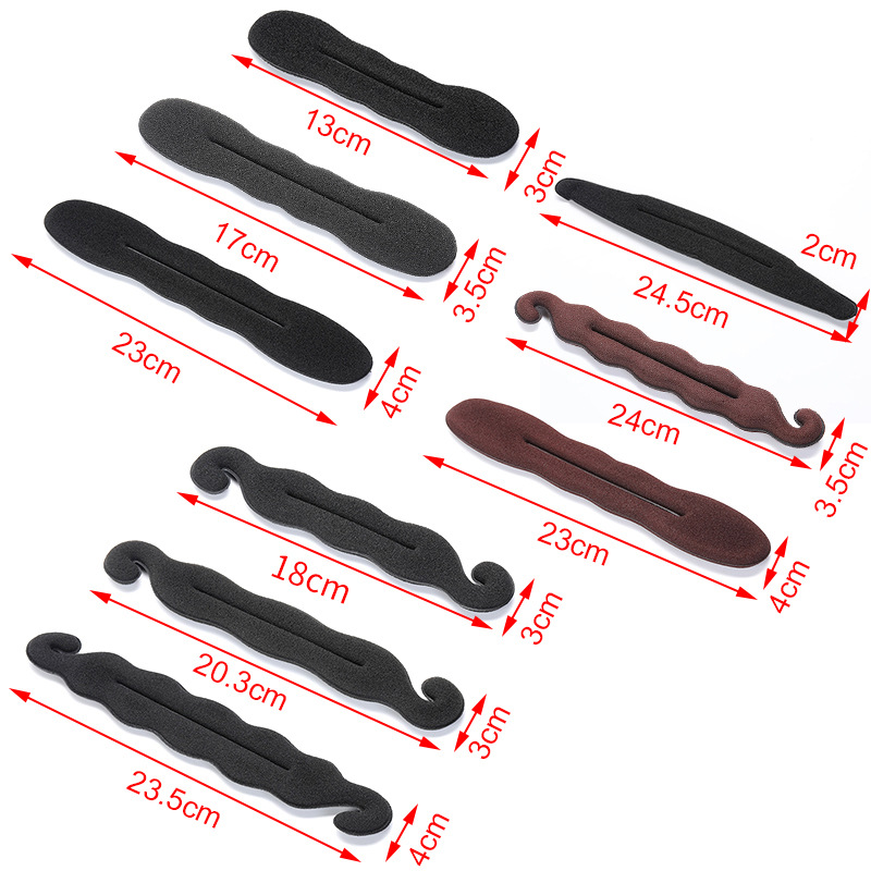 日系时尚MM花苞头丸子头海绵盘发器 双钩简约色美发工具盘发棒