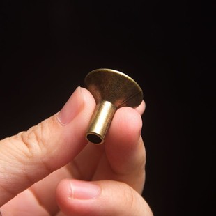 倒流香铜嘴铜底座崖柏檀香沉香插烟器件配件塔香黄铜香托摆件