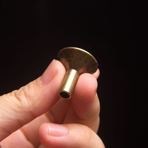 倒流香铜嘴铜底座崖柏檀香沉香插烟器件配件塔香黄铜香托摆件