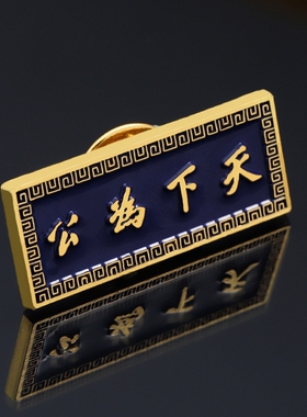辛亥合金金属设计感小众起义天下为公勋章中华徽章革命文艺博爱