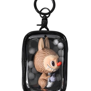 立体收纳袋全透明盲盒展示溜娃挂包创意钥匙挂件包透明展示遛娃包