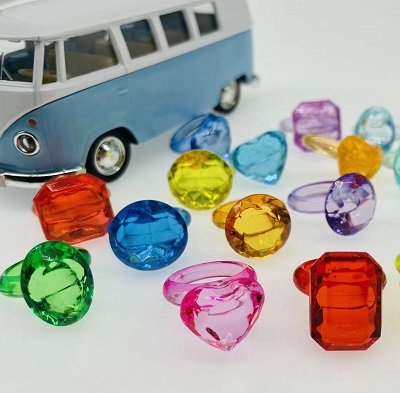 儿童戒指小孩首饰水晶钻石公主