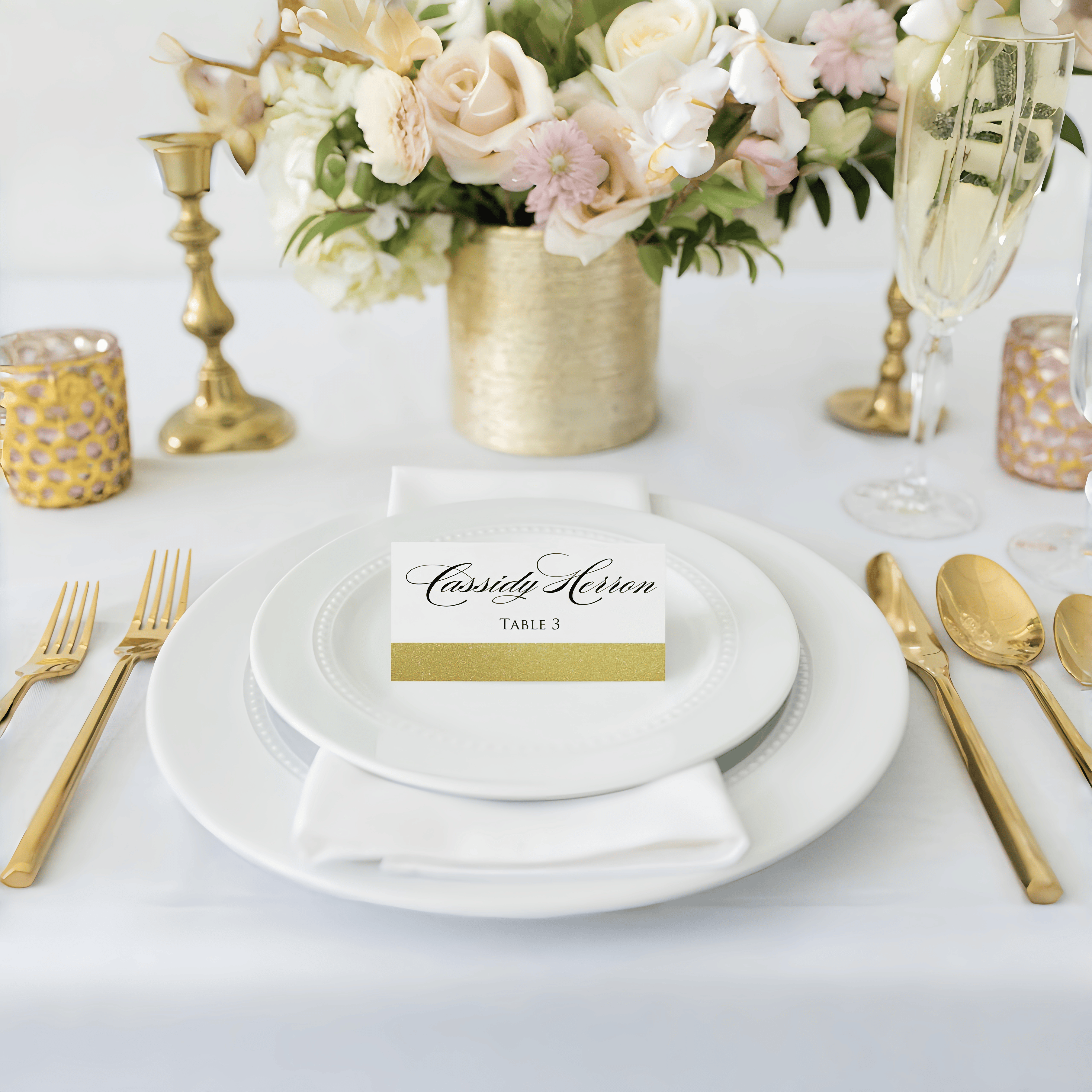 商务名卡年会宴会婚礼生日座位卡