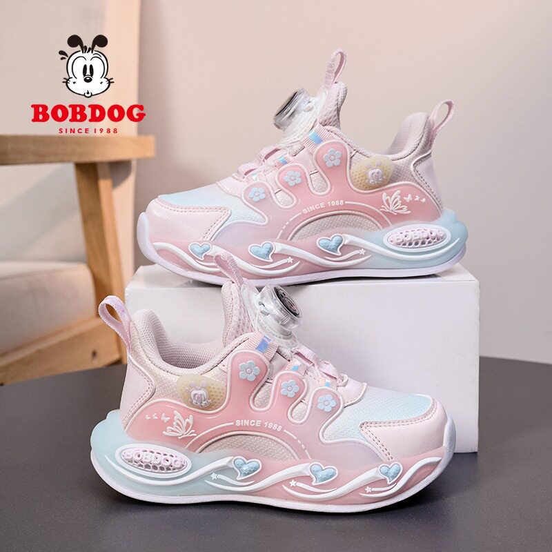 巴布豆女童鞋子运动鞋春秋冬季新童鞋/青少年鞋