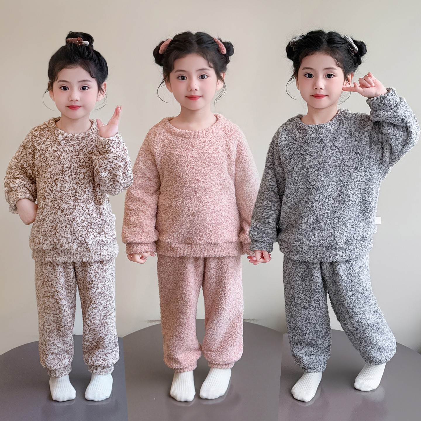 儿童秋冬睡衣家居服套装