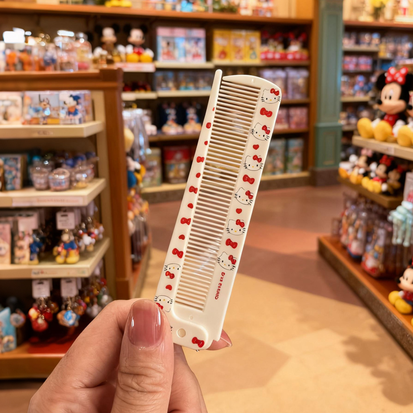 韩国进口折叠梳随身便携迷你小梳子家用儿童刘海梳子正版日本卡通
