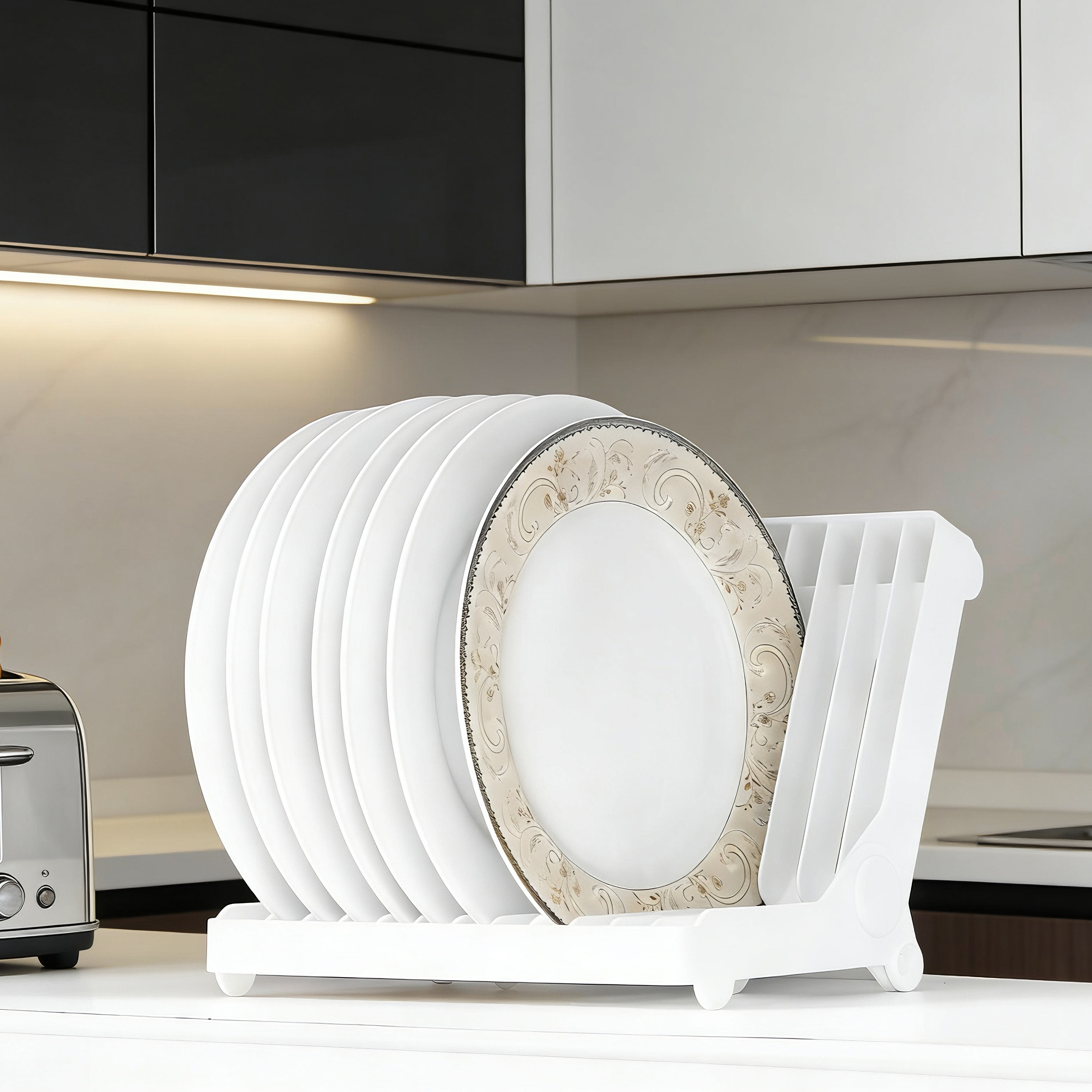 日本厨房折叠餐具收纳架盘子沥水架水槽餐具沥水单层塑料置物架,厨房/烹饪用具,碗架,淘宝优惠券,粉丝福利购,淘宝优惠卷