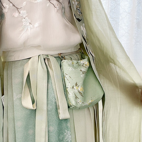 mini印花纯棉汉服小腰包