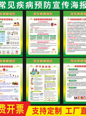 学校常见疾病预防知识挂图海报