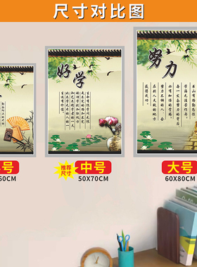 教室激励志文化墙贴纸自粘海报