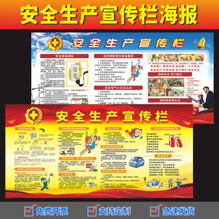 安全生产宣传栏海报消防安全四个能力挂图工厂车间安全生产宣传栏