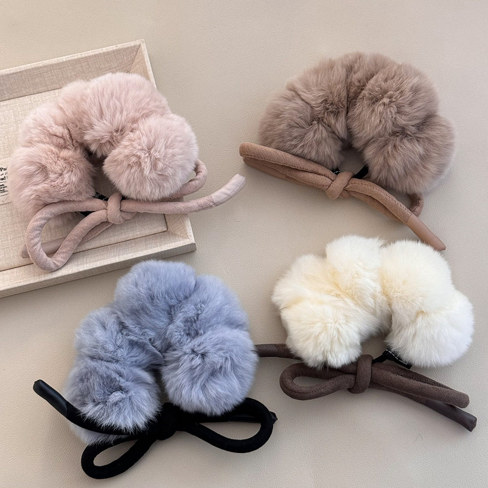 秋冬新款纯欲氛围毛绒蝴蝶结发圈丸子头扎发头绳高级感气质头饰女,饰品/流行首饰/时尚饰品新,发饰,淘宝优惠券,粉丝福利购,淘宝优惠卷