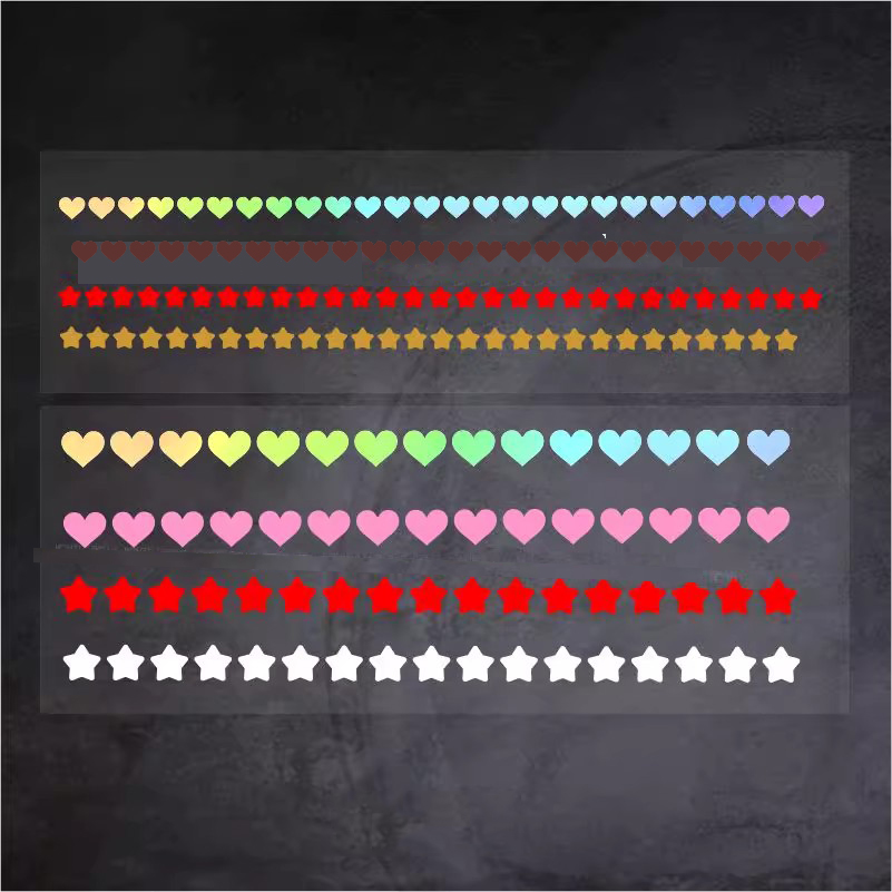 爱心车贴星星装饰条贴纸