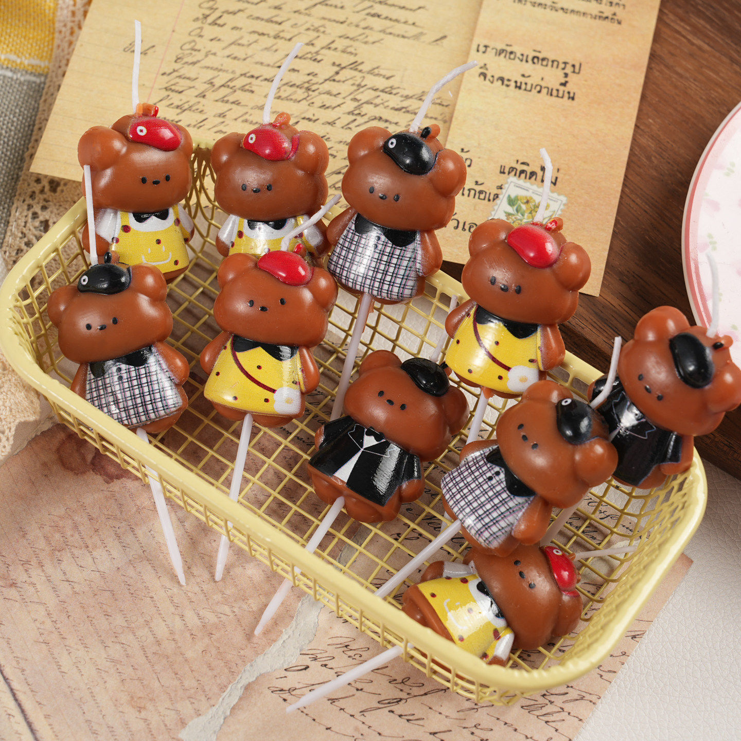 2026网红韩系2.14情人节小熊蜡烛蛋糕装饰插件情侣纪念日烘焙装扮,节庆用品/礼品,蛋糕/烘焙装饰用品,淘宝优惠券,粉丝福利购,淘宝优惠卷