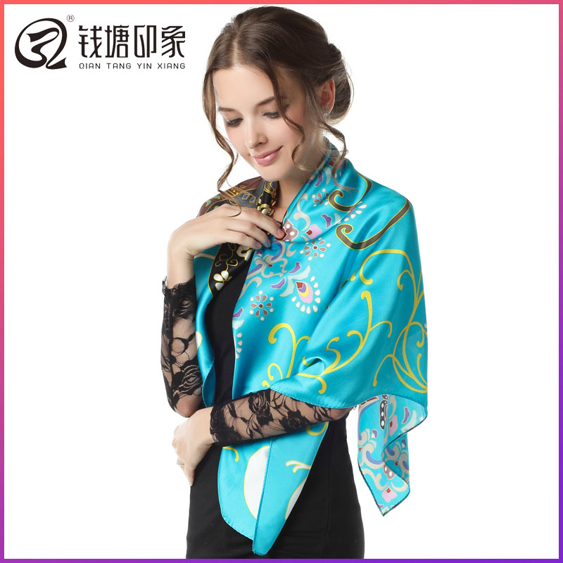 真丝丝巾桑蚕丝素绉缎大方巾