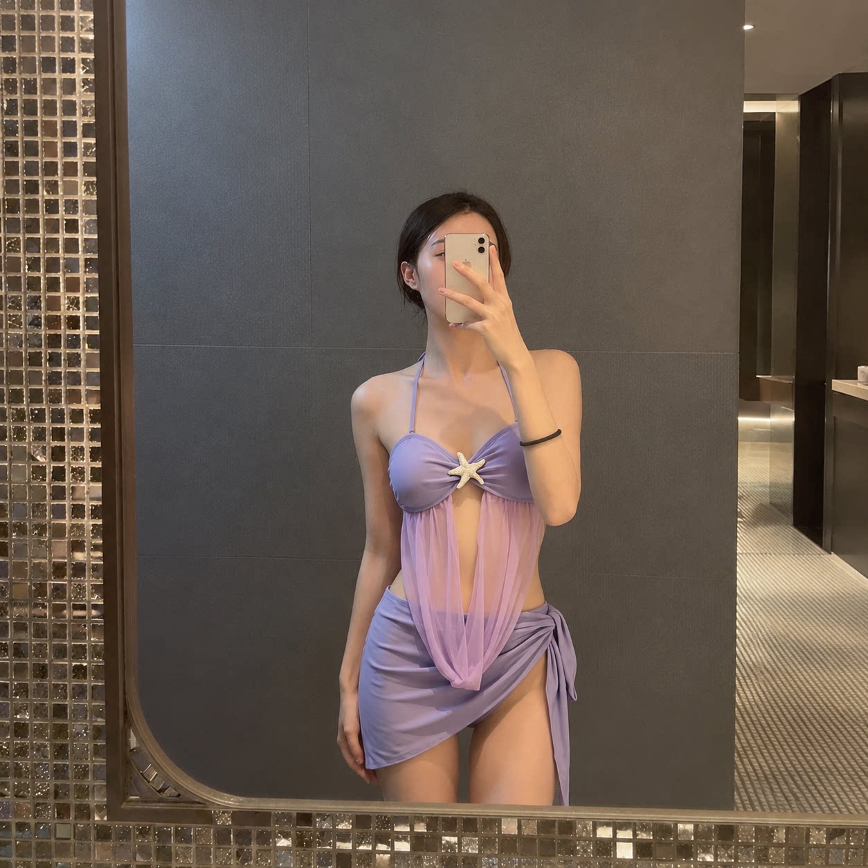 2026新款泳衣女高级感分体三角绝美度假三件套游泳衣温泉比基尼