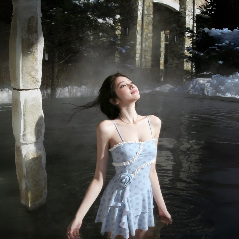 绝美2025新款泳衣女高级感连体温泉保守裙式女孩吊带游泳衣甜美,运动/瑜伽/健身/球迷用品,连体泳衣,淘宝优惠券,粉丝福利购,淘宝优惠卷